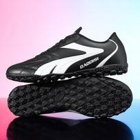 Professional Men Football Shoes Grass Training Fast Soccer Shoes Society Cleats Indoor Football Field Boots Sneaker Non-Slip 31 black