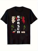 Men' & Women' Ukrainian Vyshyvanka T-Shirt - Traditional Ukrainian Cossack Designs with Cucumbers M black