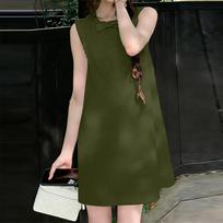 ZANZEA Women Lace Patchwork Casual Round Neck Sleeveless Dress 5XL