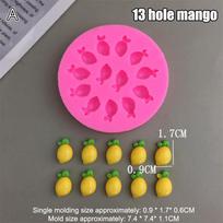 Silicone Fruit Molds For Cake Decorating 3D Fruit Chocolate Fondant Decorative Molds Candy Jelly Gummies Soap Mold pink