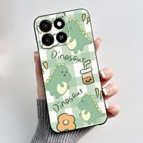 For ZTE Blade A35 Case For ZTE Blade A55 Cover Shockproof Black Silicone Phone Casing for ZTE A55 A35 Aesthetic Cute Cat Bumper ZTE Blade A35 beige