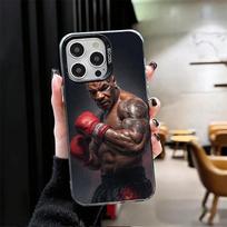 Mike Tyson Boxer Man Soft Phone Case for iPhone 15 16 17 Pro Max 17Air 16E 14 Plus 13 12 Mini Shockproof Cover Back Shell iPhone 14 gray