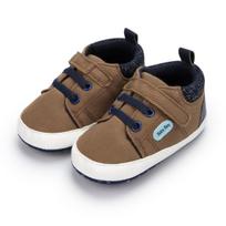 Stylish Lace-Up Baby Walking Shoes (0-1 Year) - Spring/Autumn, Non-Slip Canvas, Soft Cloth Sole, Wear-Resistant Toddler Shoes.