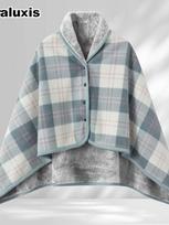 Lazy Person Throw Blanket, Flannel Sofa Cover Blanket, Portable Bed Warmer, Heating Nap Blanket 80x130cm