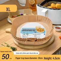High-Temp Resistant Air Fryer & Oven Baking Paper Mats white