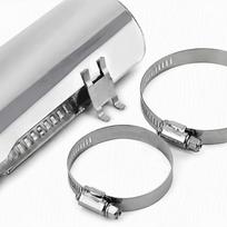 Silver Exhaust Heat Shield Bent Shape Exhaust Muffler Guard Motorcycle Heat Shield  Burn Protection gray