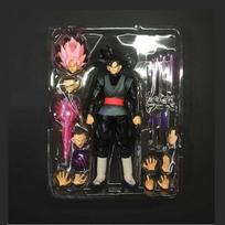 KO SHF Dragon Ball Goku Black Zamasu Goku Super Saiyan Rose Goku Articulated Action Figure Full Accessories Anime Model Toy Gift