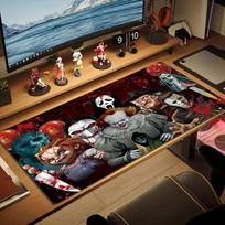 Horror Halloween Color Mouse Pad Large Gaming Table Cushion Non-slip Laptop Tablet Big Mousepad XXL Mat Mini PC Playmat With Lock edge 30cmx60cm(11.8x23.6inch)