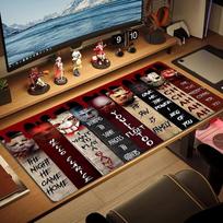 Horror Halloween Color Mouse Pad Large Gaming Table Cushion Non-slip Laptop Tablet Big Mousepad XXL Mat Mini PC Playmat With Lock edge 30cmx80cm(11.8x31.5inch)