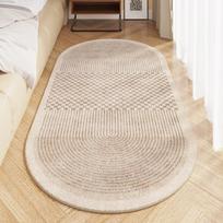 Vašabi stiliaus svetainės dekoravimo kilimas Ovalūs dryžuoti kilimai miegamajam Purus minkštas pliušinis kilimas Namams skalbiamas sutirštintas grindų kilimėlis 120x160cm