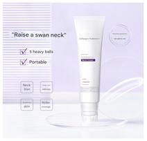 Collagen Fullerene Neck Cream Tightening & Firming Neck Moisturizer Anti-Aging Wrinkle Repair Hydrating & Lifting Formula with Niacinamide For Smoot white