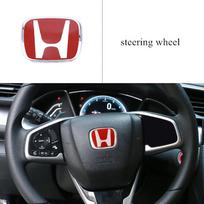 Car Logo Front Grille Trunk Steering Wheel Emblem Decorate Sticker For Honda 2006-2025 Civic FIT HRV Vezel Avancier Accessories 2006-2011