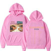 Noah Kahan The Great Divide Tour 2026 Graphic Hoodies Men Women Harajuku Sweatshirts Long Sleeves Fashion Vintage Pullover Tops 3XL pink