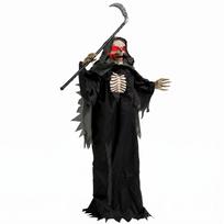 170cm Gyvo Dydžio Animacinis Mirties Sietuvotojas Helovino Dekoracija Baisi Helovino Animatroninė Dekoracija Su Garsu, Reaguojanti Į Lietimą