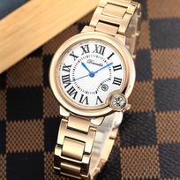 Women's Business Watch Stainless Steel Quartz Watch Balloon Waterproof High end and simple Watch white