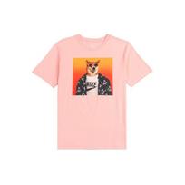 Nike Shiba Inu Sunglasses Print Crew Neck T-Shirt Men Tops Pink CT6313-697 M orange