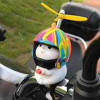1 vnt. Dviračio Katė Motociklo Dekoracija Vairas Vaikų Papuošalai Animacinis Lėlė su Šalmu Sraigtas Vairas Motociklo Priedai gray