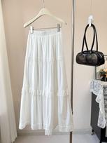Niche Design Gentle Embroidered Lace Trim Layered Skirt - Women's Spring/Summer 2026 Collection One Size