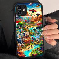 Populiarus žaidimas R-Roblox telefono dėklas IPhone 16 Pro Max 15 14 13 12 11 XS MAX X Plus Saldainių spalvos matinio TPU telefono dėklas For iphone 16