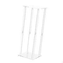 Akrilinis grindų gėlių stovas Skaidrus pjedestalas Vestuvių centrinės dalys namams 25cmx25cmx50cm white
