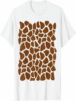Funny Giraffe Pattern Lazy Halloween Costume T-Shirt 5XL white