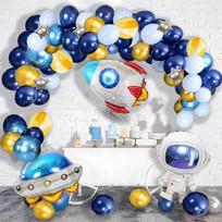 Space Theme Astronaut Rocket Balloon Set for Birthdays & Graduations