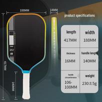 Perseus Limited Edition GEN4 Carbon Fiber Pickleball Paddle gray