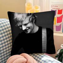 1Pc E-Ed Sheeran Play Pillow Case Fashion Square Pillowcase Bedroom Sofa Room Ins Decoration Leisure Peach skin 18*18(CM)-1Pcs gray