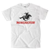 Winchester Logo White T-Shirt Ships Fast High Quality L white