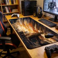 Disco Elysium Mouse Pad XXL Mouse Pad Large Non-slip Lock Edge Keyboard Pad Anti-slip Gaming Desk Mat Office Pad 30cmx60cm(11.8x23.6inch) white