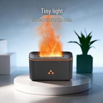 USB High-End Aroma Diffuser: Essential Oil Humidifier & Automatic Air Freshener with Flame Salt Lamp for Bedroom. orange
