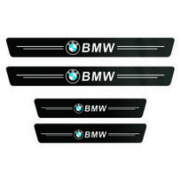Universalūs 3D anglies pluošto automobilio durų slenksčių apsauginiai lipdukai BMW Performance E46 E90 F10 F30 X3 F20 E46 E60 E70 E39 E36 E87 black