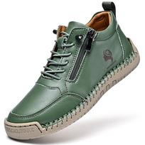 Handmade Women's High-Top Soft Sole Martin Boots - Autumn/Winter Casual Sports Shoes with Zipper. 38 gray