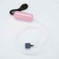 Aquarium Air Pump Silent Portable High Efficiency Oxygen Aerator for Fish Breeding Shrimp Tank Small Aquarium A81 pink