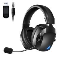 2.4G Wireless Gaming Headset Bluetooth Headphones with Detachable Noise‑cancelling Mic 50mm Driver LED Light for PC PS4 PS5 juoda