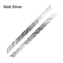 2PCS Car Door Side Stripe Stickers For Ford Ranger Tremor XLT Raptor Black Edition Wildtrak Tuning Auto Accessories Vinyl Decals Matt Silver