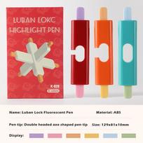 Luban Lock Highlighter Puzzle Art Panting Pen Quick-Dry Fluorescent Pen  Students Dark Color Series