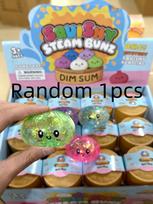 Glitter Dumpling Squishy Maltose Series With Box Dumplings Sensory Squeeze Toy For Stress Relief Random Color gray