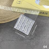 3D Nagų Forma Ledo Gėlė Medūza Lapė Akies Rutulys Štampavimo Trafaretai UV Gelio Lako Meno Forma Silikoninis Graviravimo Įrankis DIY Dizainas gray