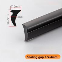 10meter/set Silicone Door and Window Sealing Pressure Strip  Fill The Card Slot B3 gray