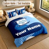 Bedding Set 1 Duvet Cover 2 Pillowcases Preston North End Print Soft Bed Linen Bedroom Decor 135cmx200cm white