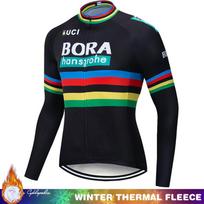 Tricuta Cycling Man Jersey 2026 Termal Fleece Team UCI BORA Men's Pants Gel Complete Mtb Thermal Cyclist Clothing Bib Winter Pro Asian size - XL