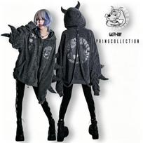 KOSY Pavasario Rudens Japonų Subkultūros Y2K Paltai Moterims Cthulhu Stiliaus Dizainas Skalbtas Su Gobtuvu Džemperis Aukštosios Gatvės Punk Harajuku Paltai Asian M leopardas