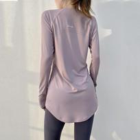 Sleeve Sportswear Yoga Women Long Gym Running Blouses Shirts Sports Fitness T Shirt Gym Workout M rožinė