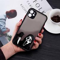 Ghostface horror Scream art modelis Telefono dėklas matinis skaidrus skirtas iPhone 11 13 Mini 12 Pro Max Xs X Xr 7 8 Plus iPhone7or 8 gray