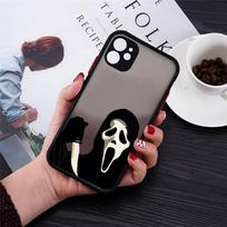 Ghostface horror Scream art modelis Telefono dėklas matinis skaidrus skirtas iPhone 11 13 Mini 12 Pro Max Xs X Xr 7 8 Plus iphone 13 gray