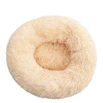 Naminių šunų lova Patogi spurga Cuddler apvali šunų veislynas Itin minkšta plaunama šunų ir kačių lova su pagalvėlėmis žiemai, šilta sofa, parduodama XL 70CM smėlis