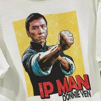 Ip Man Spaudinys Donnie Yen Marškinėliai - Bruce Lee Mike Tyson Kovos menai Kung Fu L yellow