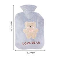 1250ml Hot Water Bottle with Soft Cover Explosion Proof Hot Water Bag for Neck Cramps Shoulders Relief Best Gift for beige