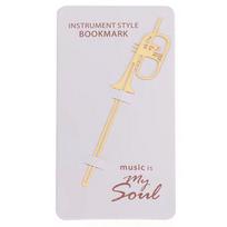 Office Meta Book Maker Metal Paper Clips Fashion Musical Instruments Bookmark  Stationery 2 beige